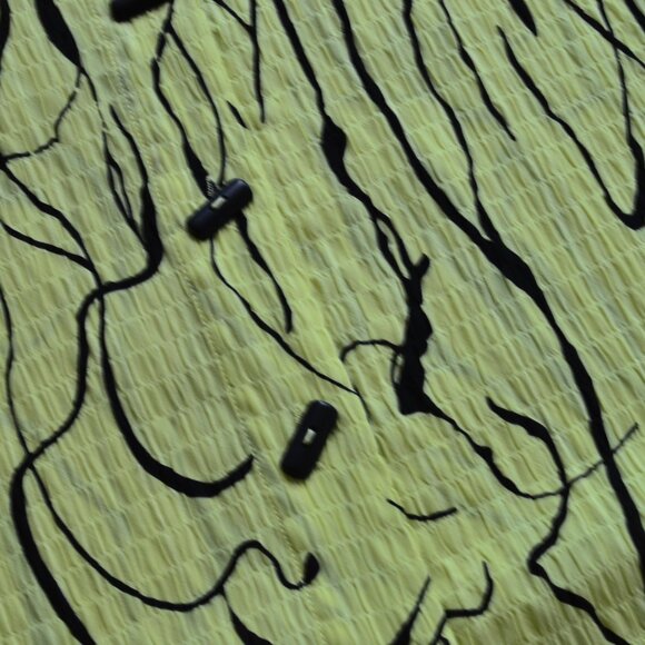 Ali Miles Womens Blouse L Layered Artsy Boho Bohemian Whimsigoth Crepe Flowy - Picture 6 of 12